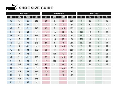 Puma Shoe Conversion Chart
