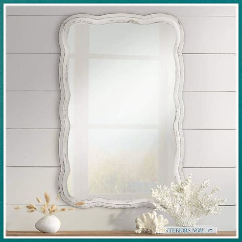 Noble Park Nellie Distressed Scallop Vanity Wall Mirror Mirror Shop