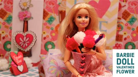 Diy How To Make Barbie Doll Pompoms Flower Bouquet On Valentines