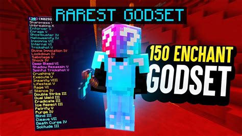 Using The Most Op God Set On The Server 150 Enchants Youtube