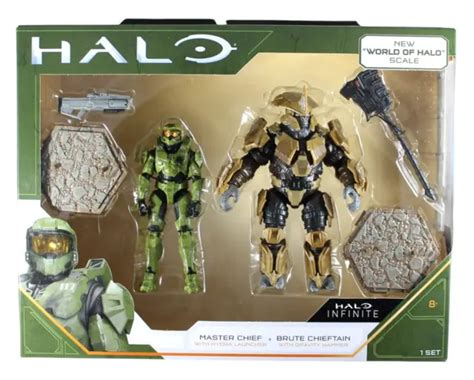 Jazwares World Of Halo Infinite Master Chief And Brute Chieftain Action