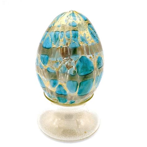 Murano Glass Light Blue Glass Egg Sculpture Luxury T Idea