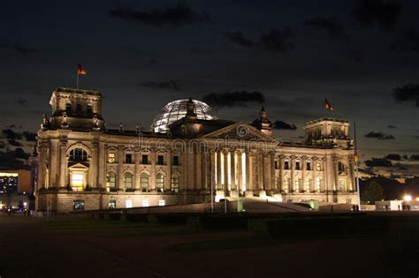 Reichstag At Night Stock Photo Image Of Brandenburg 63017940