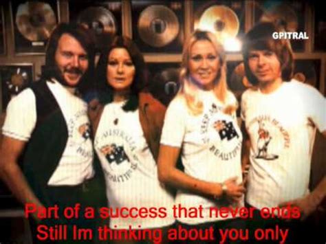 Super trouper beams are gonna blind me but i won't feel blue like i always do 'cause somewhere in the crowd there's you. ABBA Super Trouper lyrics - YouTube