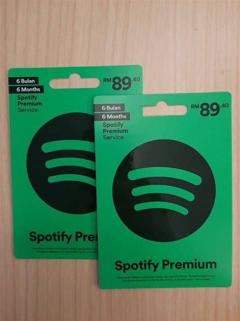 Spotify T Card 1 Card Rm60 Tickets And Vouchers Store Credits On