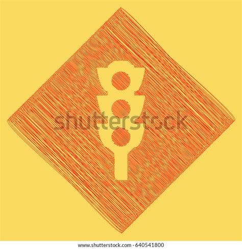 Traffic Light Sign Vector Red Scribble Stock Vector Royalty Free