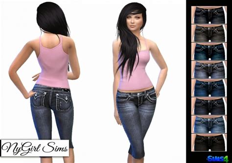Big Stitch Jeans Capri At Nygirl Sims Sims 4 Updates
