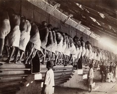 Rangoon Burma Prisoners Working A Treadmill In Jail Photograph By