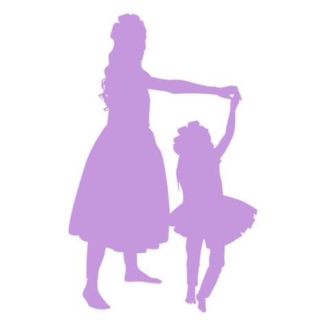 Madre E Hija Bailando Silueta Descargar Pngsvg Transparente