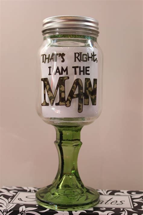 New REDNEK Fancyware Men S Mason Jar Wine Glass With Camo Detail