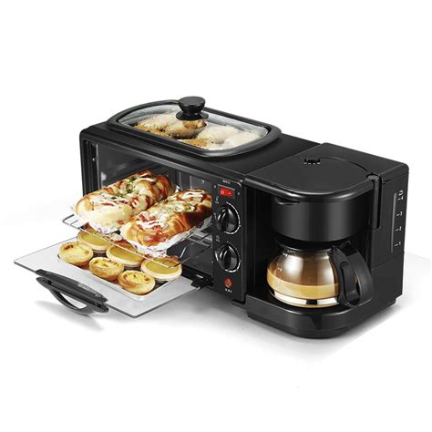3 In 1 Electric Breakfast Maker Multifunction Coffee Maker Frying Pan