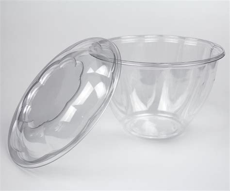 Clear Plastic Bowl With Dome Lids For Salads Fruits Parfaits 48oz