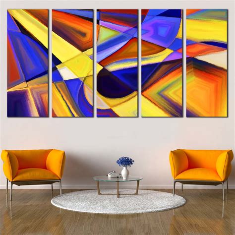 Abstract Forms Canvas Wall Art Colorful Abstract Shape Canvas Print