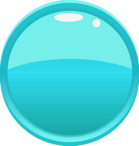 Blue Cartoon Circle Button 10975843 Png