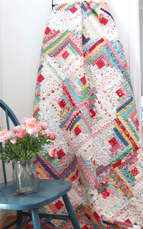 Most of the blocks of a particular quilt will follow a similar pattern. Vintage-inspired Log Cabin Quilt | Diary of a Quilter - a ...