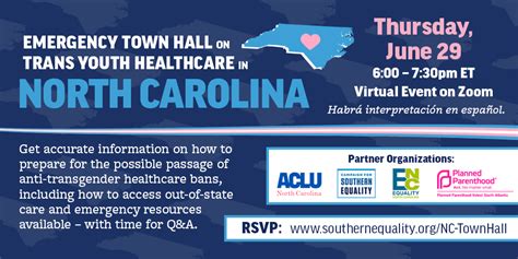 Rsvp For An Emergency Town Hall About Transgender Healthcare In North