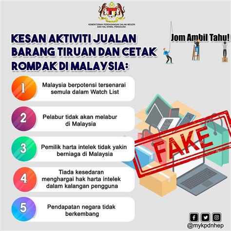 Masukkan nama & email anda di bawah. Kesan Penjualan Barang Tiruan Dan Cetak Rompak Di Malaysia