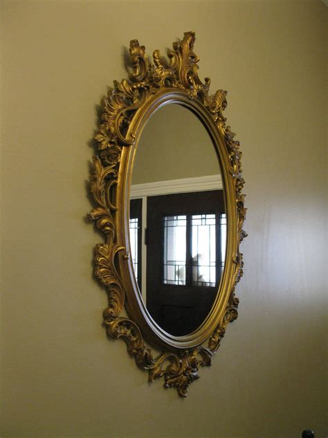 Ornate Dart Wall Mirror Syroco Mirror Oval Plastic Framed Etsy In