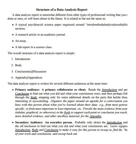 6+ Data Analysis Report Templates - PDF, Word, pages
