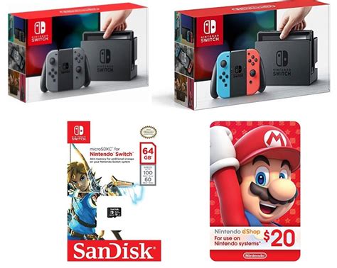 This gift card is conveniently available 24/7 and immediately delivered via email, ready to be need the perfect gift for the nintendo fan in your life? Nintendo Switch Console Bundle + SanDisk 64GB microSDXC Memory Card + $20 Nintendo Shop Gift ...