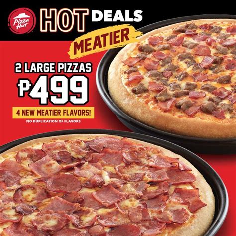 Pizza hut menu has three types of. Pizza Huts Meatier Hot Deals- 2 Large Pizzas & More ...