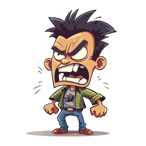 Annoying Clipart Cartoon Rage Man Angry Character In Cartoon Graphic