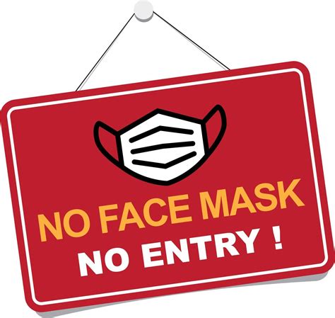 No Face Mask No Entry Sign 2114678 Vector Art At Vecteezy