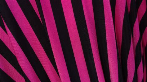 Hot Pink And Black Stripe Spandex Fabric By The By Mikeysfabric