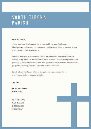 A letterhead is the printing of the name of the organization, the name of the individual or the business on a piece of stationary. Free Religious Letterhead Templates Luxury Customize 38 Church Letterhead Templates Online Canva