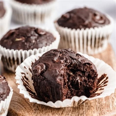 Healthy Double Chocolate Zucchini Muffins Ambitious Kitchen