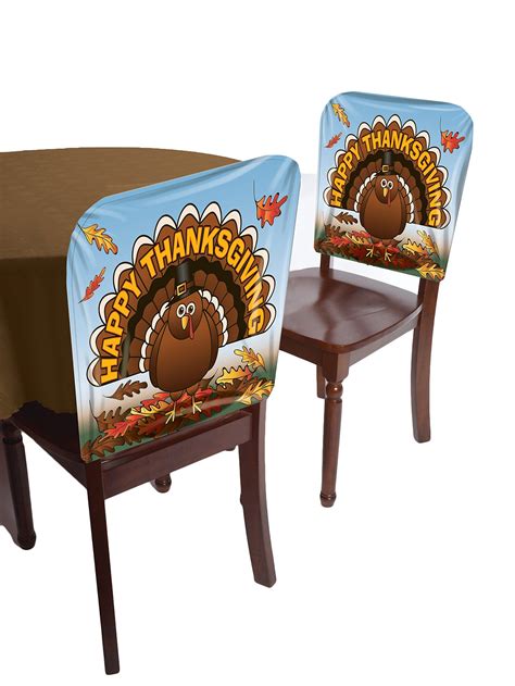 This chair cover slips easily over a standard folding. Forum Novelties Happy Thanksgiving Turkey Chair Cover ...