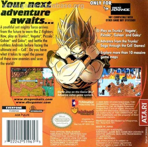Dragonball Z Legacy Of Goku 2 Nintendo Game Boy Advance Artwork