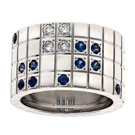 Cartier Modernist Sapphire And Diamond Ring At 1stdibs