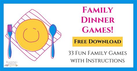 Family Games to Play at the Dinner Table