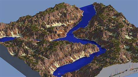 Canyon River Custom Terrain Minecraft Project