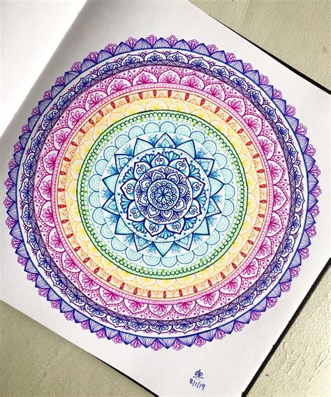 Colorful Mandala Art With Staedtler Fine Tip Pens Mandala Design Free