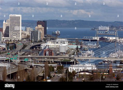 Downtown Tacoma Washington Skyline Stock Photo Alamy