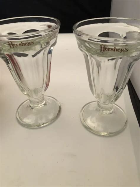 hershey s retro footed ice cream sundae parfait soda glasses set of 2