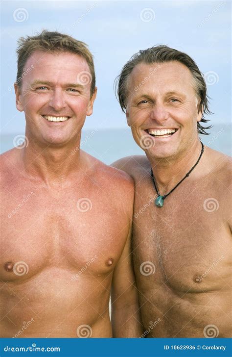 Two Gay Men On Beach Stock Photo Image Of Lifestyle