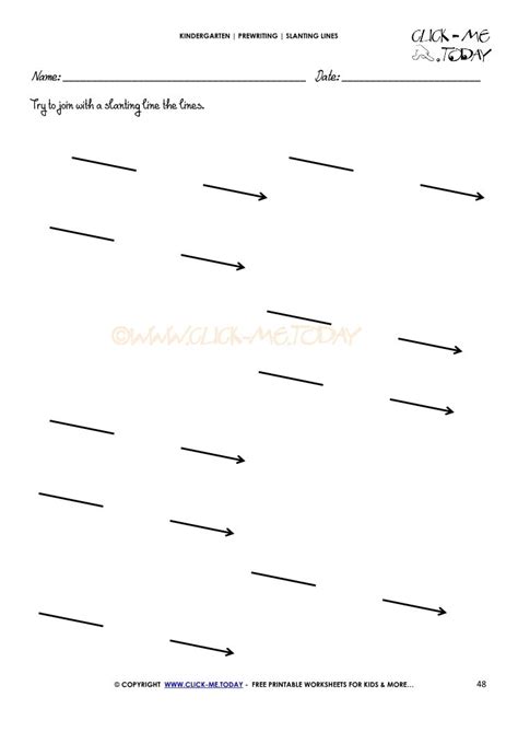 Slanting Lines Worksheet