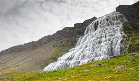 Dynjandi Is The Most Famous Waterfall Of The West Fjords Iceland Stock