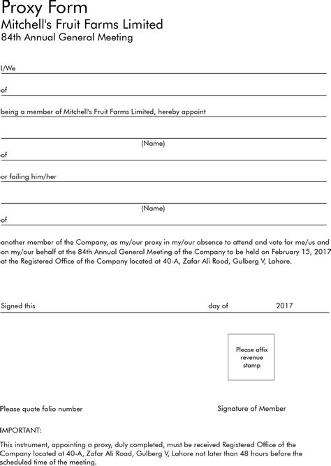 Free Printable Proxy Form - Printable Templates