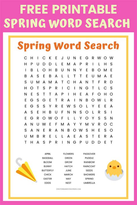 Word search puzzles make great printable classroom activities. Spring Word Search FREE Printable Worksheet for Kids ...