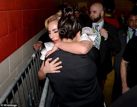 Gaga was quite visible as she wore a flowing black and white gown. Lady Gaga breaks down in tears after Super Bowl show ...