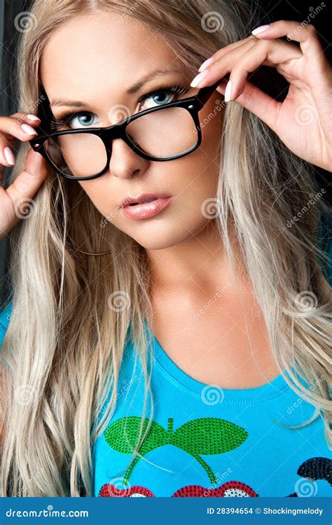Blonde With Glasses Stock Images Image 28394654