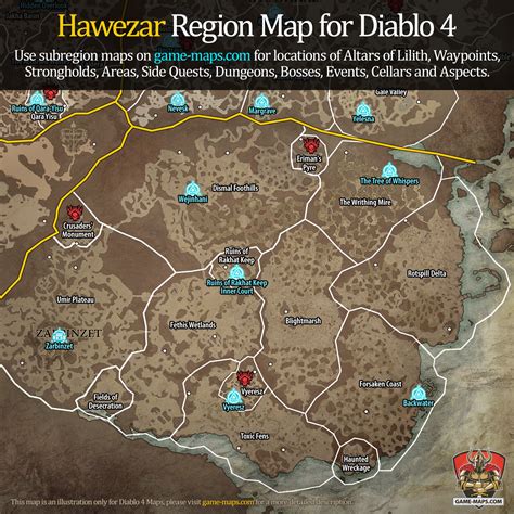 Hawezar Map For Diablo 4