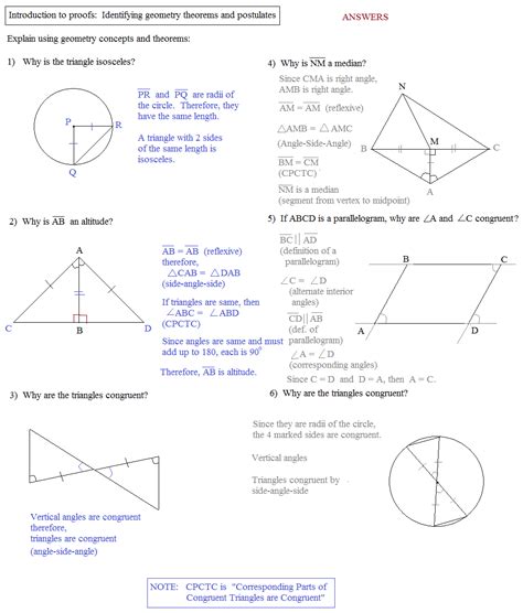 Geometric proofs worksheets and answers. Math Plane - Proofs & Postulates 1 - Worksheet