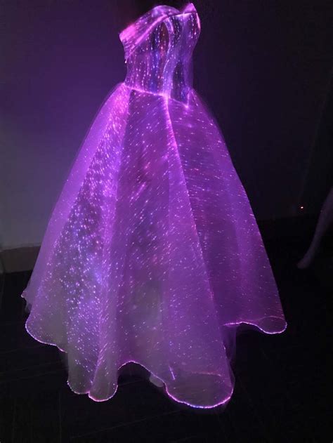 Ds011 Prom Dress Glow In The Dark Led Party Dress Fiber Optic Luminous