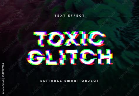 Digital Distorted Glitch Text Effect Mockup Stock Template Adobe Stock