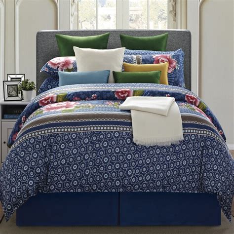 I hope you'll enjoy this is a gorgeous royal blue striped comforter set! Shop EverRouge Royal Blue Floral 8-piece Queen Cotton ...